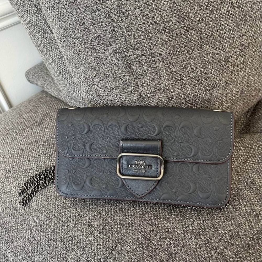 Coach navy blue crossbody leather bag - Picture 2 of 7